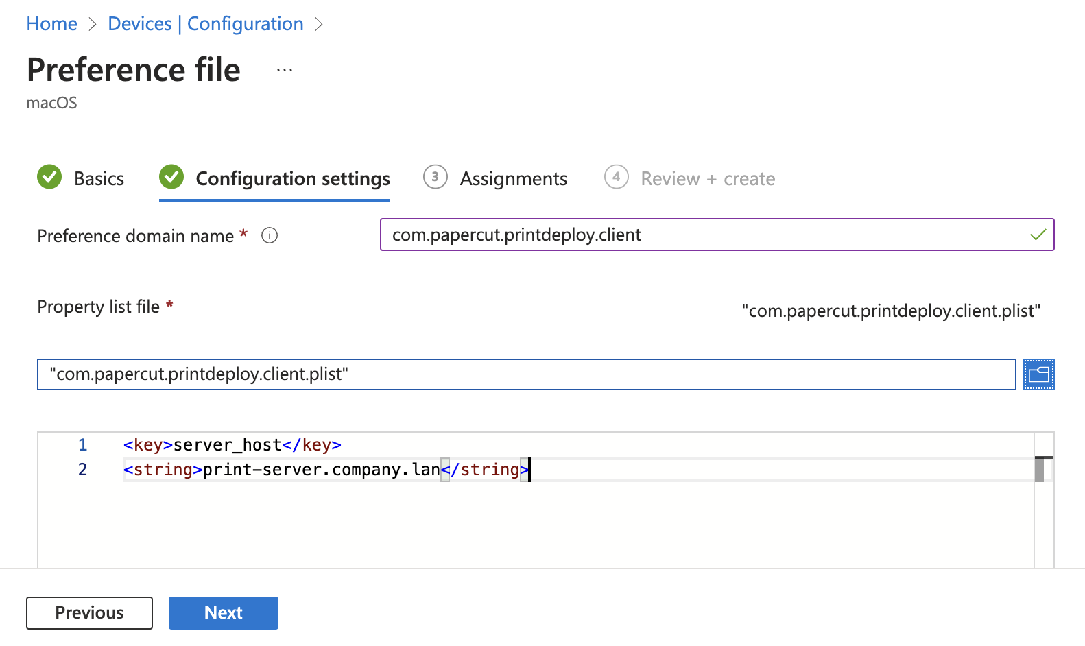 MacOS Intune Preference File Configuration Settings